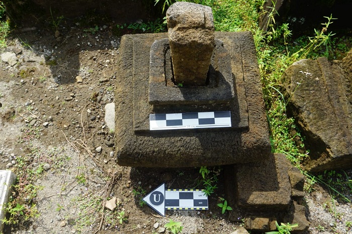 Salah satu temuan situs di Dusun Gaten, Desa Sumberrejo, Kecamatan Tempel, Sleman yang diperkirakan bangunan candi Hindu