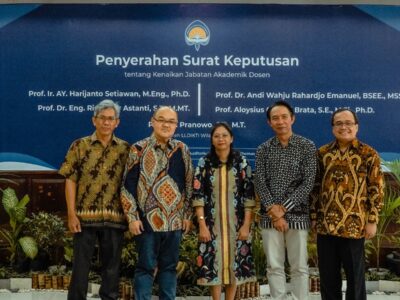 Universitas Atma Jaya Yogyakarta Tambah 5 Guru Besar