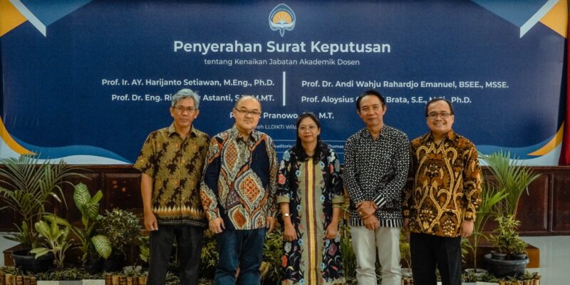 Universitas Atma Jaya Yogyakarta Tambah 5 Guru Besar